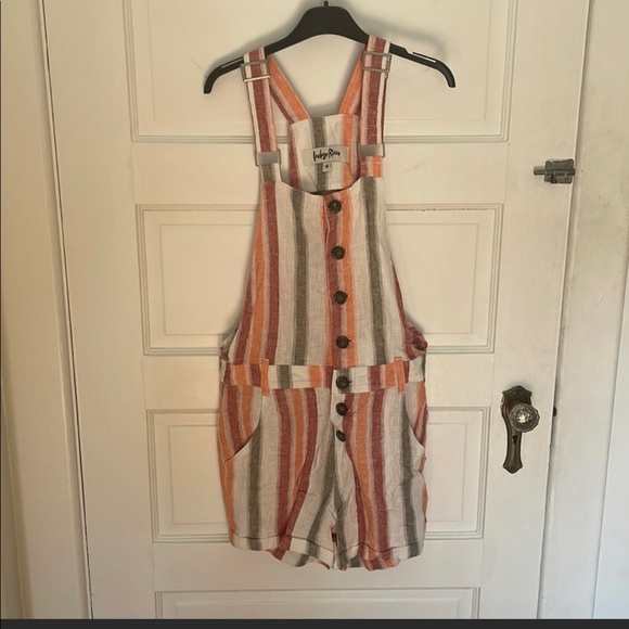 Never worn linen colorful summer jumper indigo rain side medium - Picture 1 of 2